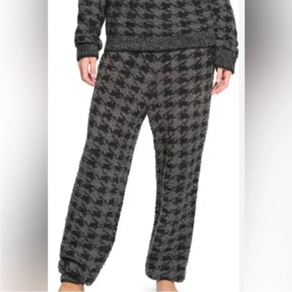 SKIMS Fleece Joggers Onyx and Houndstooth Women’s Large NWT